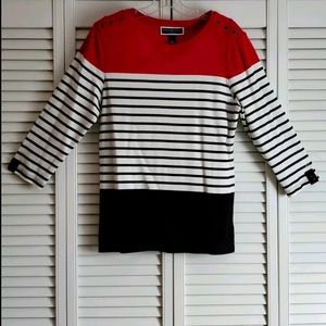 Karen Scott sport striped Top